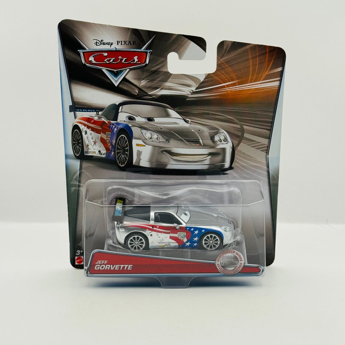 Disney Pixar Cars - SILVER JEFF GORVETTE WITH METALLIC FINISH 2015- 1:55 Diecast
