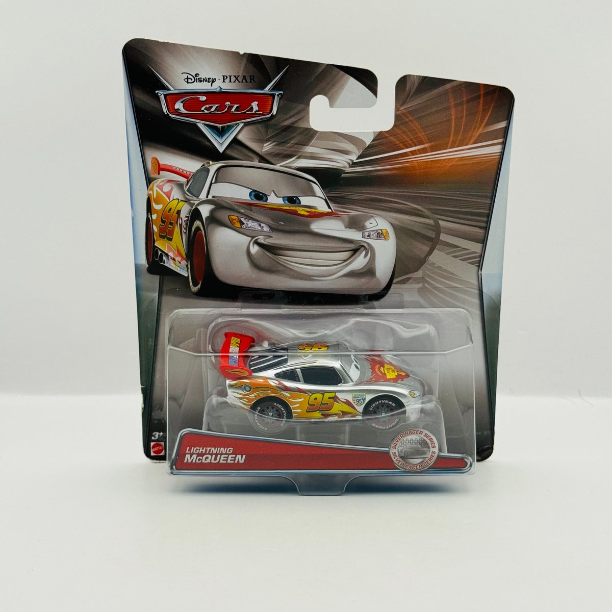 Disney Pixar Cars - SILVER LIGHTNING MCQUEEN WITH METALLIC FINISH 1:55 Diecast