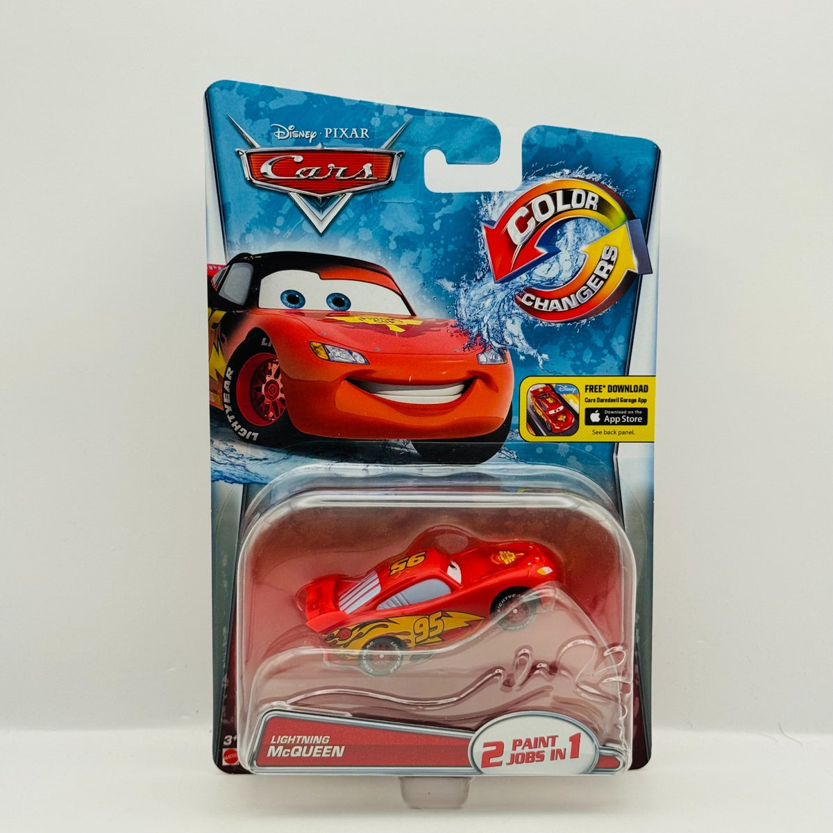 Disney Pixar Cars - COLOR CHANGERS WGP RS TEAM MCQUEEN BLACK 2015 - 1:55 Scale