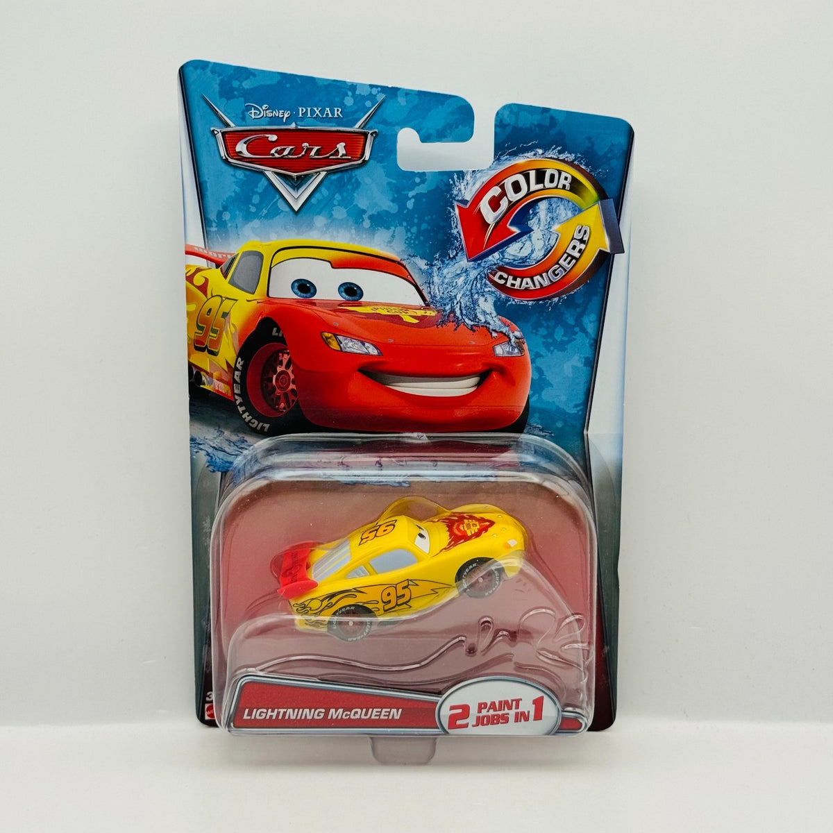 Disney Pixar Cars - COLOR CHANGERS WGP RS TEAM MCQUEEN YELLOW 2015 - 1:55 Scale
