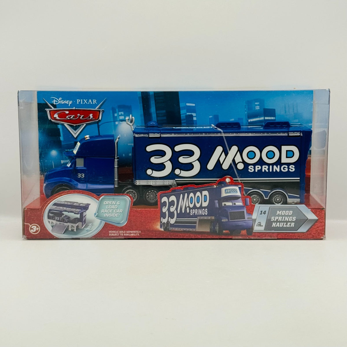 Disney Pixar Cars - MOOD SPRINGS HAULER Truck & Trailer 2010 - 1:55 Diecast