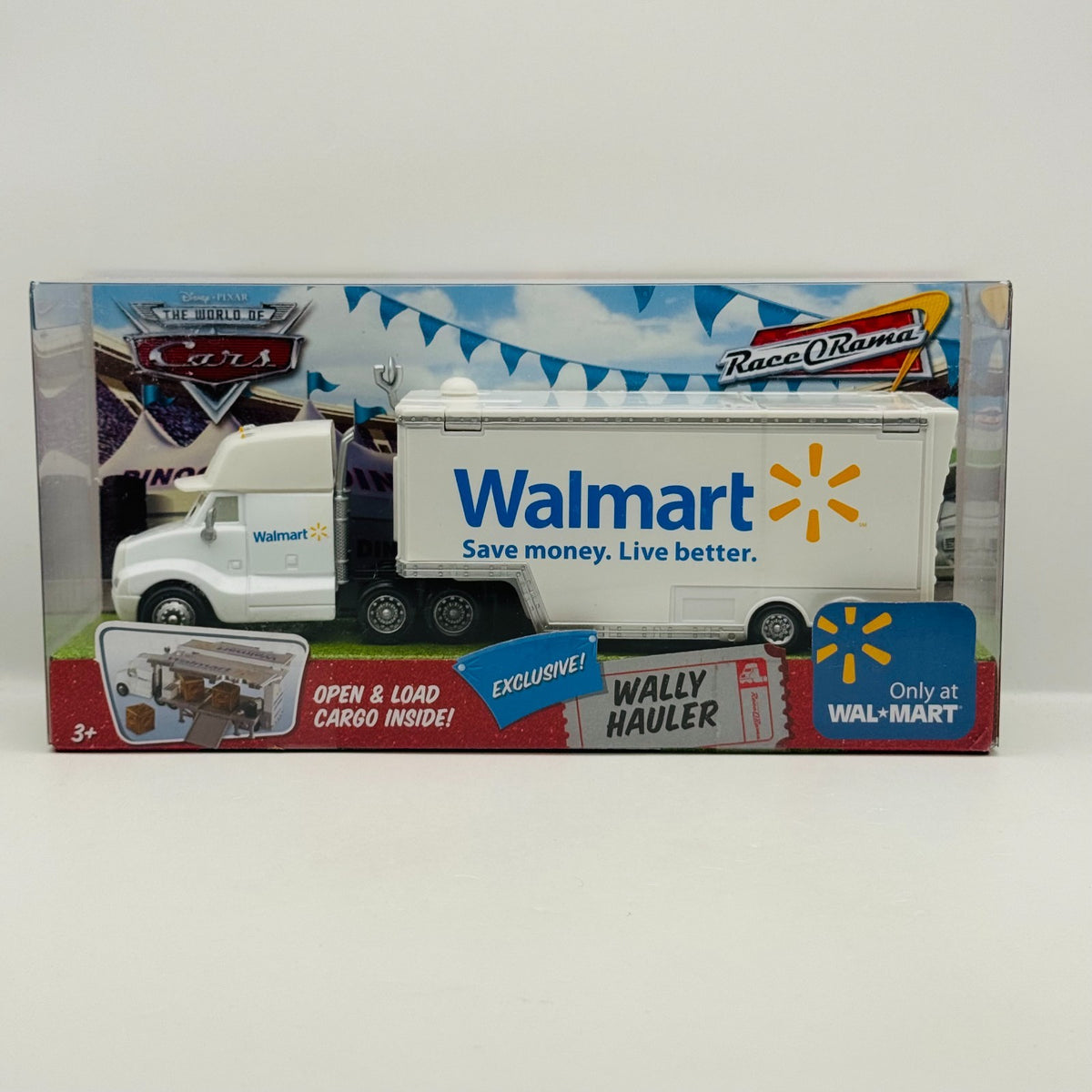 Disney Pixar Cars - WALMART WALLY HAULER Truck & Trailer 2009 - 1:55 Diecast
