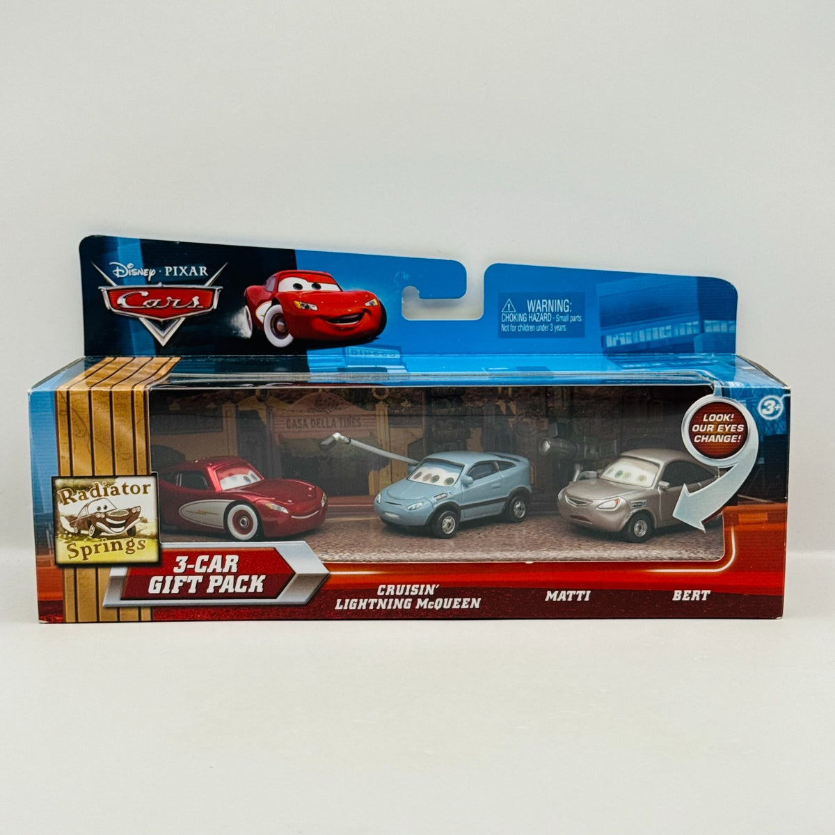 Disney Pixar Cars - LENTICULAR CRUISN' MCQUEEN MATTI BERT 3-PK 2010 1:55 Diecast