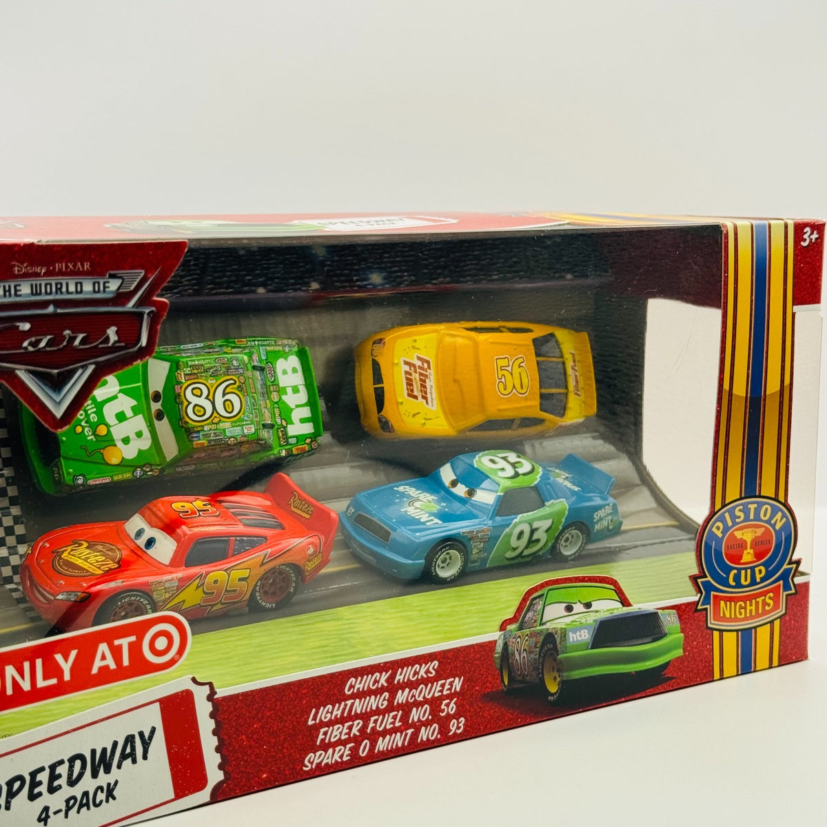 Disney Pixar Cars - SPEEDWAY 4-PK FIBER FUEL ERROR CHICK HICKS - 1:55 Diecast