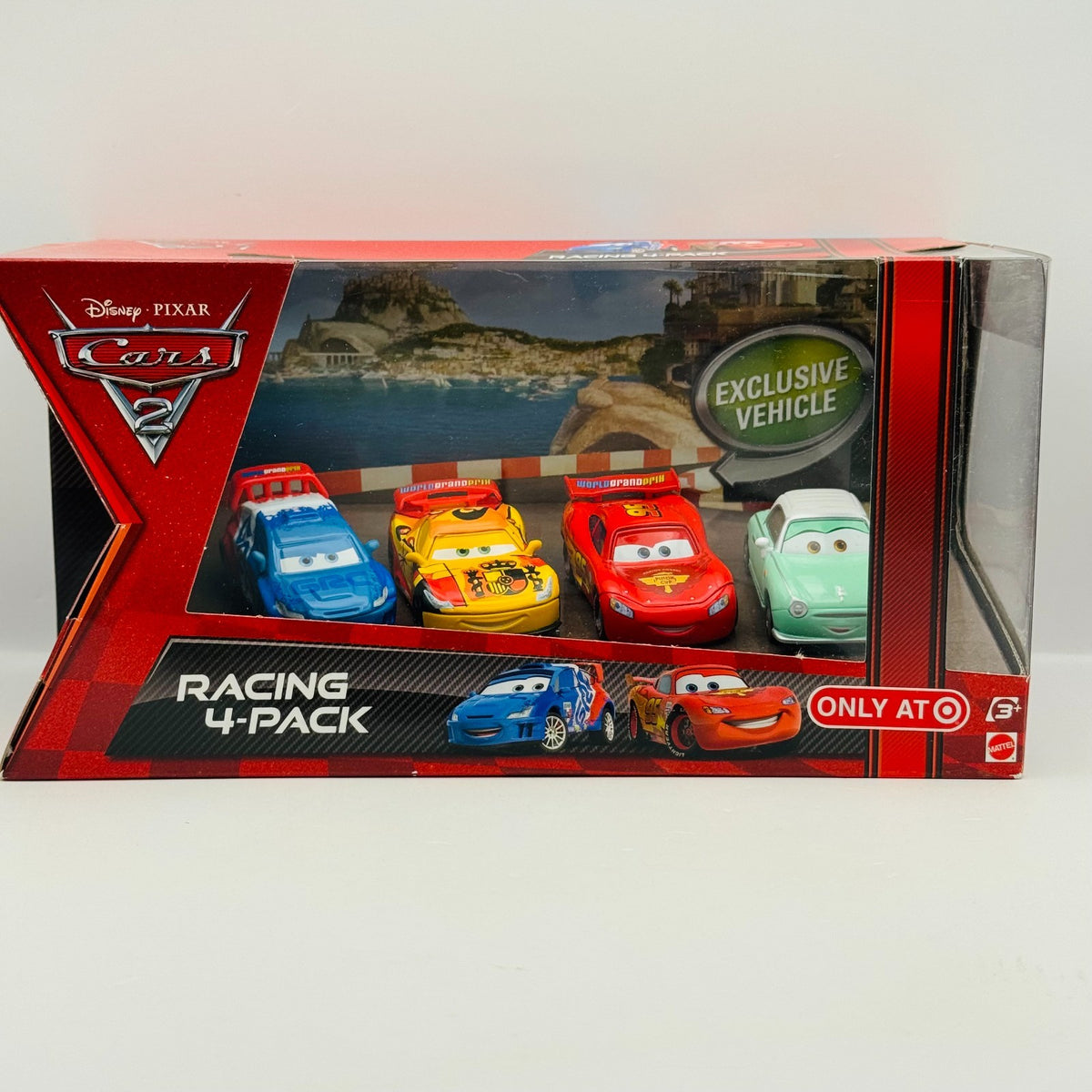 Disney Pixar Cars CARS 2 WGP RACING 4-PK DENISE BEAM MIGUEL CAMINO 1:55 Diecast