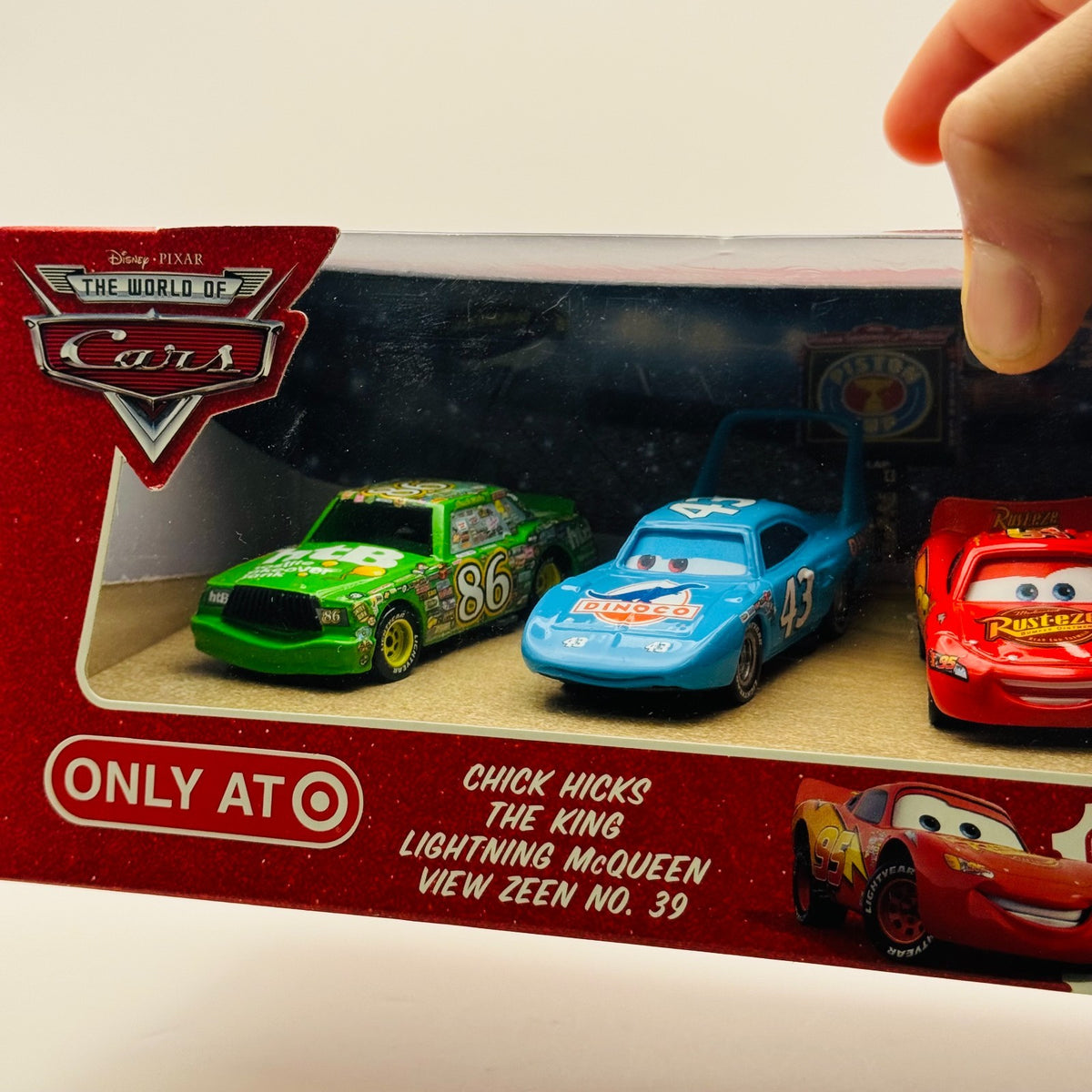 Disney Pixar Cars - LENTICULAR RACING 4-PK CHICK HICKS ERROR Eyes - 1:55 Diecast