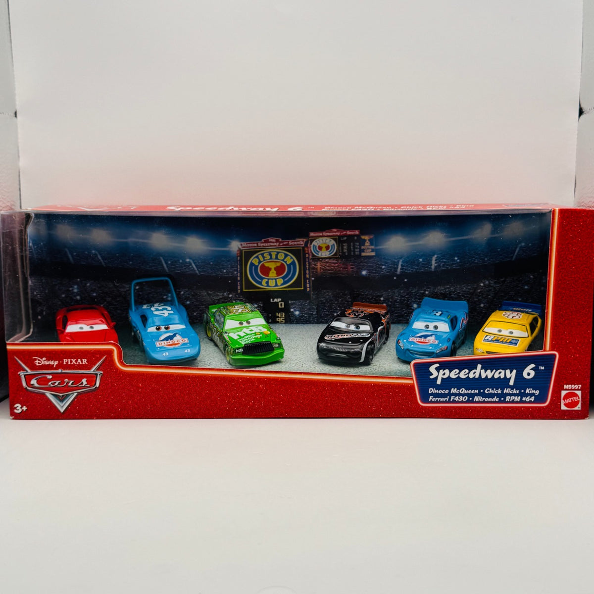 Disney Pixar Cars - SPEEDWAY 6 PK FERRARI CHICK Supercharged 2007 - 1:55 Diecast