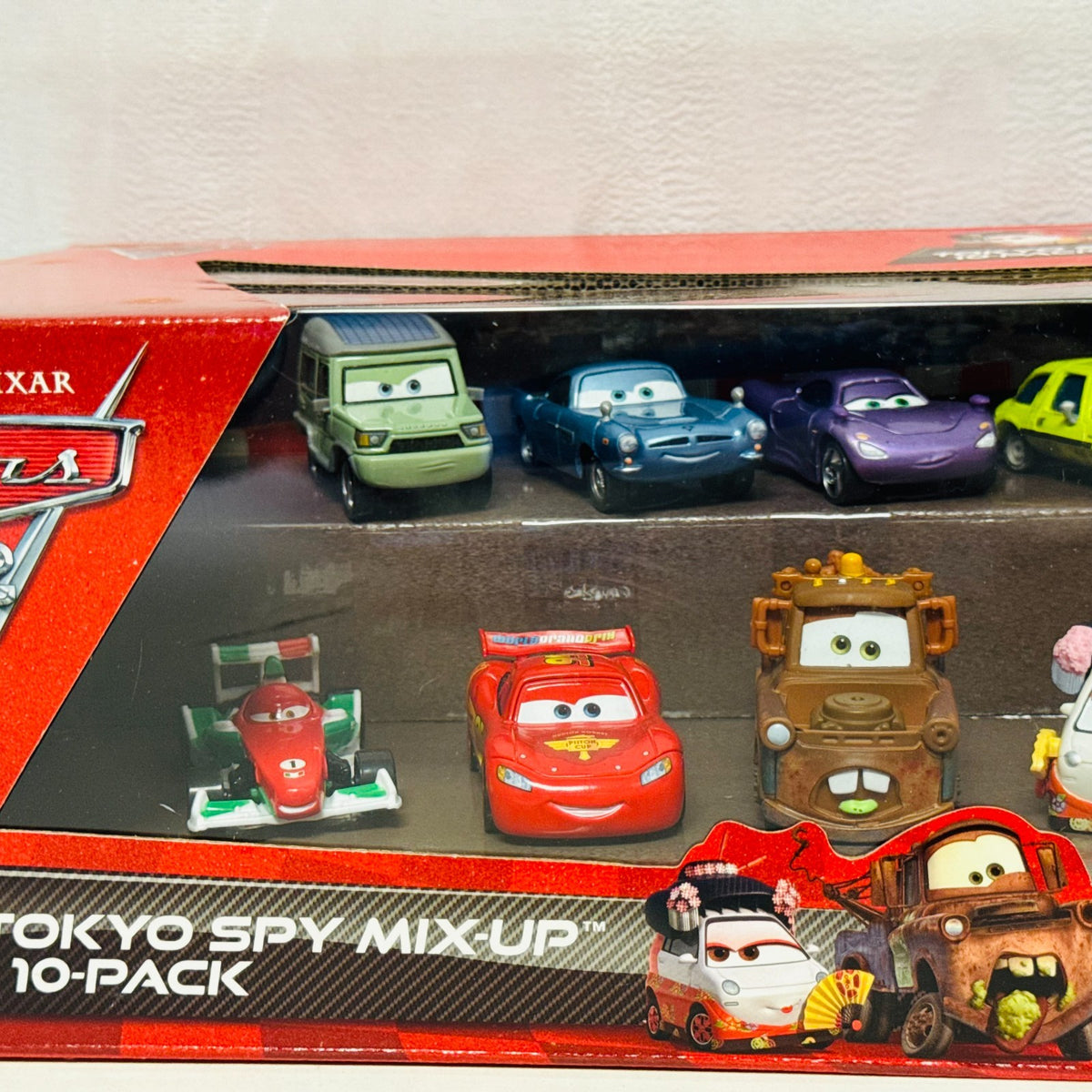 Disney Pixar Cars - TOKYO SPY MIXUP 10-PK WASABI FINN PROFESSOR Z - 1:55 Diecast