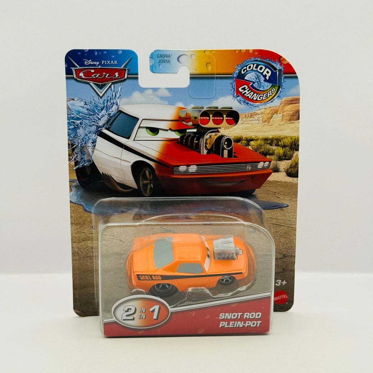 Disney Pixar Cars - COLOR CHANGERS SNOT ROD Orange/ White - 1:55 Scale