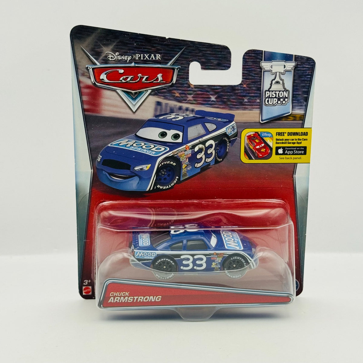 Disney Pixar Cars - MOOD SPRINGS CHUCK ARMSTRONG Piston Cup 2016 - 1:55 Diecast