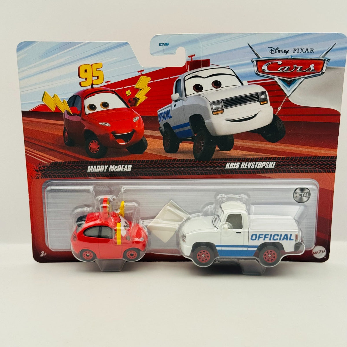 Disney Pixar Cars - MADDY MCGEAR & KRIS REVSTOPSKI WHITE FLAG 2023- 1:55 Diecast