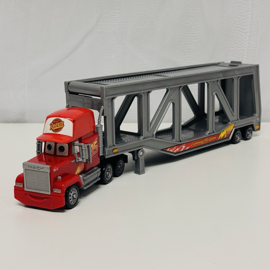 Disney Pixar Cars - MACK TRANSPORTER HAULER TRAILER PLAYSET 2007 - 1:55 Scale