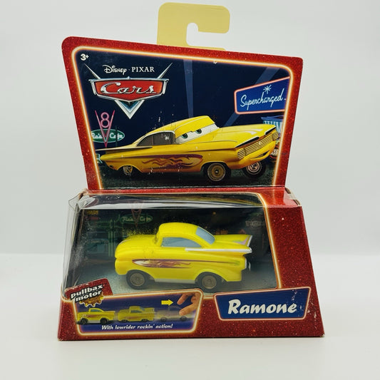 Disney Pixar Cars - PULL BACK PULLBAX YELLOW RAMONE - 2007 Supercharged