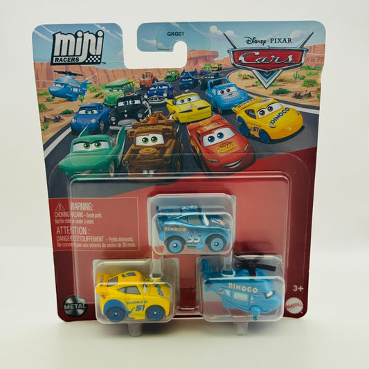 Disney Pixar Cars - Mini Racers METALLIC DINOCO MCQUEEN HELICOPTER CRUZ Diecast