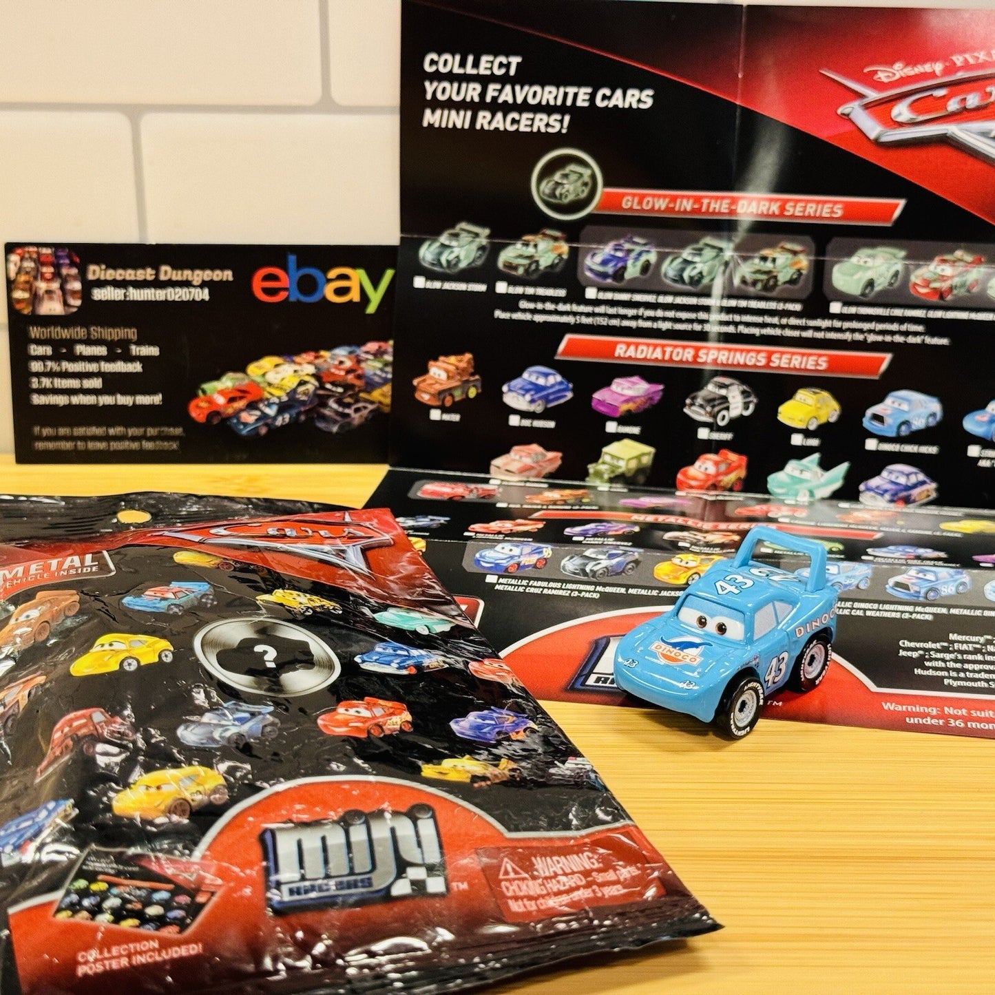 Disney Pixar Cars - Mini Racers THE KING STRIP WEATHERS - Diecast Metal
