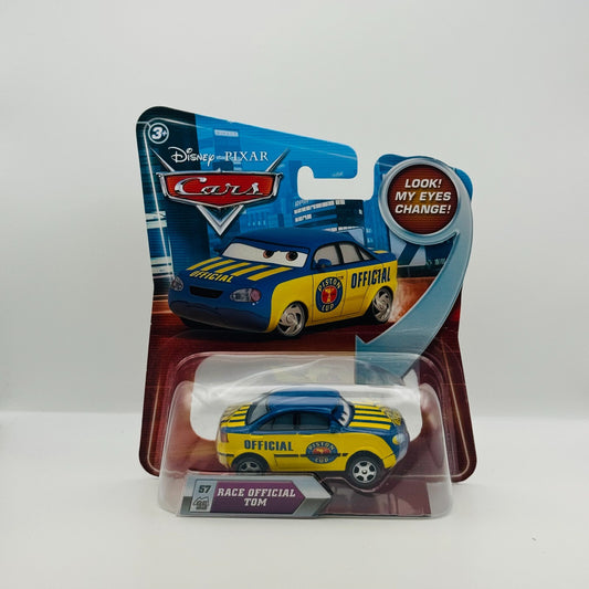 Disney Pixar Cars - RACE OFFICIAL TOM LENTICULAR My Eyes Change - 1:55 Diecast