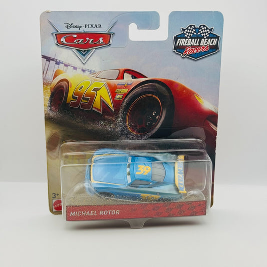 Disney Pixar Cars - FIREBALL BEACH RACERS MICHAEL ROTOR 2018 - 1:55 Diecast