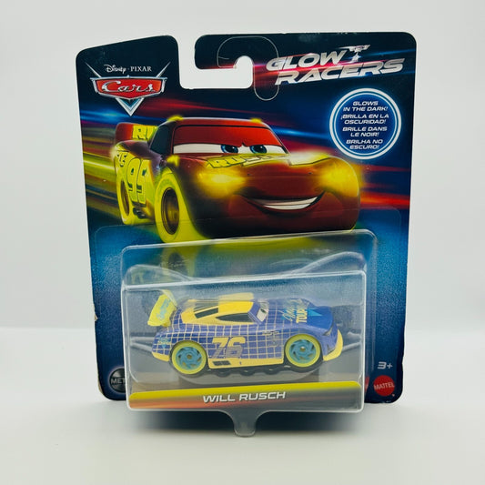 Disney Pixar Cars - GLOW RACERS WILL RUSCH (Glow In The Dark) - 1:55 Diecast