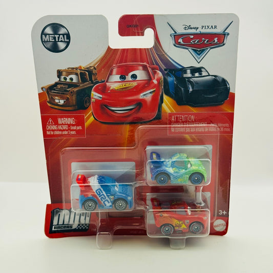 Disney Pixar Cars - Mini Racers CARS 2 WGP MCQUEEN CARLA RAOUL CAROULE - Diecast