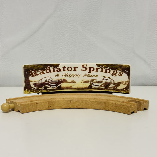 Disney Pixar Cars Wood/ Wooden KidKraft - RADIATOR SPRINGS A HAPPY PLACE SIGN