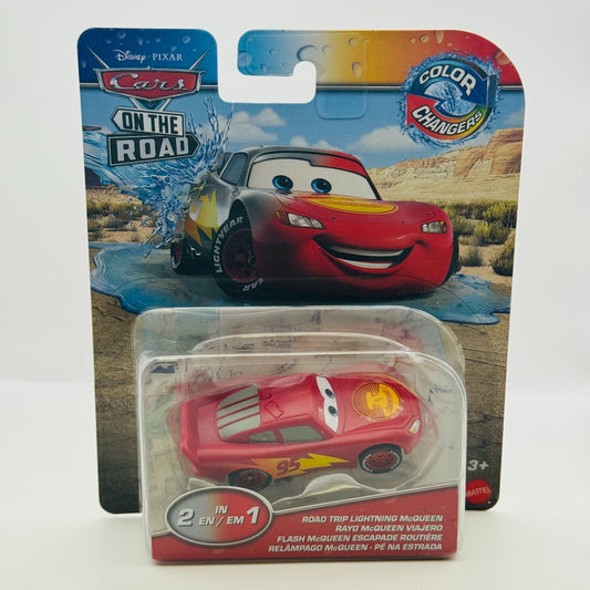 Disney Pixar Cars - COLOR CHANGERS ON THE ROAD TRIP LIGHTNING MCQUEEN 1:55 Scale