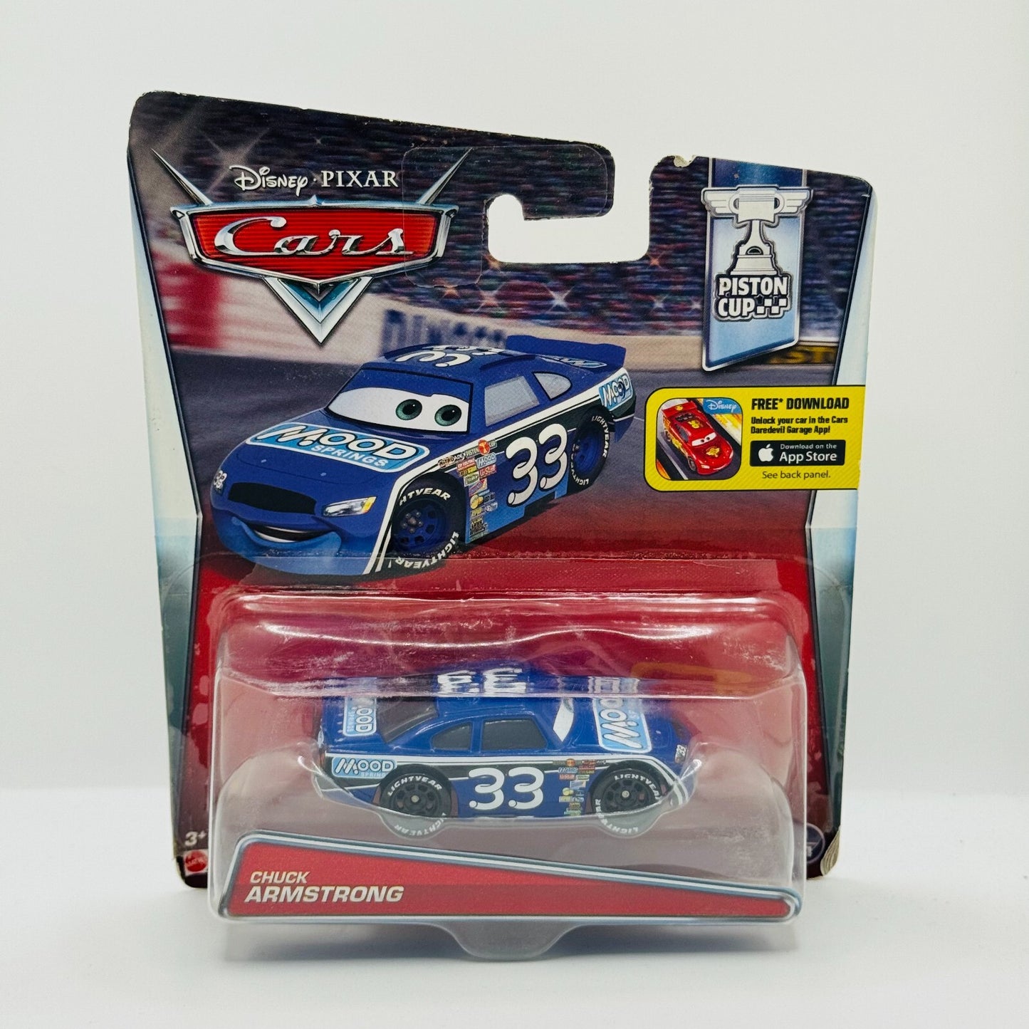 Disney Pixar Cars - MOOD SPRINGS CHUCK ARMSTRONG Piston Cup 2016 - 1:55 Diecast
