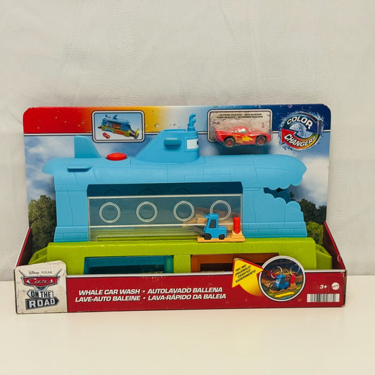 Disney Pixar Cars - COLOR CHANGERS WHALE CAR WASH ON THE ROAD - 1:55 Scale