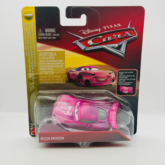 Disney Pixar Cars - RICH MIXON COLLECTOR CARD Next Gen Racers 2018- 1:55 Diecast