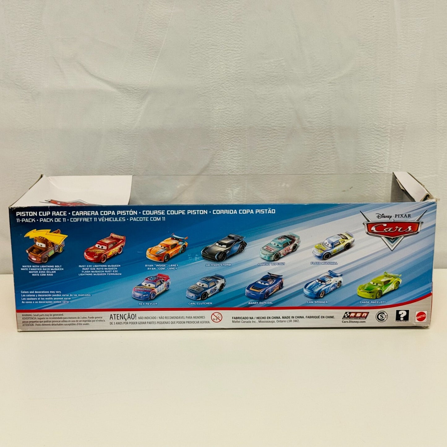 Disney Pixar Cars PISTON CUP RACE 11-PACK CHINA CAM SPINNER CARL CLUTCHEN MATER