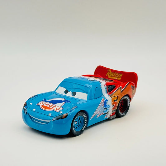 Disney Pixar Cars -TRANSFORMING McQUEEN BLUE WINDOWS Factory Custom 1:55 Diecast