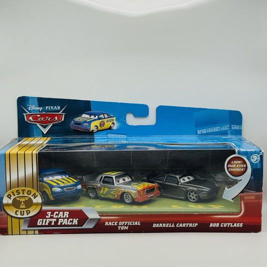 Disney Pixar Cars - PISTON CUP 3-CAR GIFT PACK DARREL BOB TOM 2010 1:55 Diecast