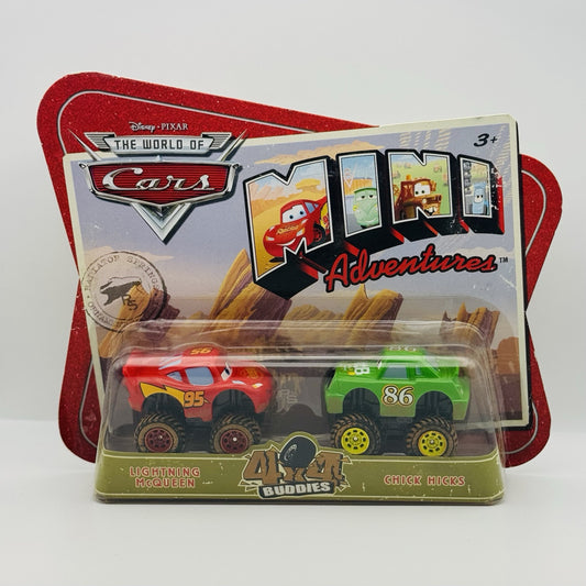 Disney Pixar Cars - Mini Adventures  McQUEEN & GREEN CHICK HICKS - 4X4 Buddies