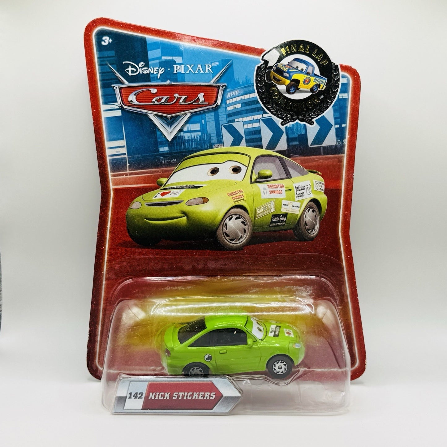 Disney Pixar Cars - NICK STICKERS Final Lap  2010 - 1:55 Diecast