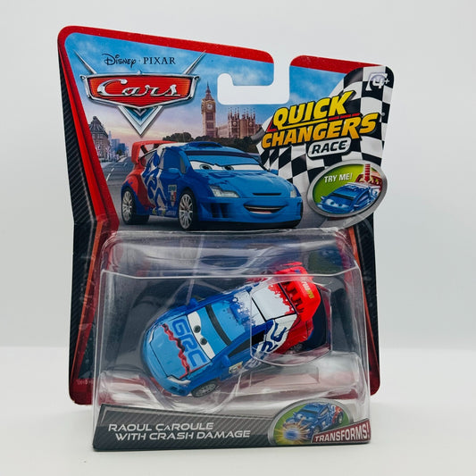 Disney Pixar Cars - RAOUL CAROULE WITH CRASH DAMAGE QUICK CHANGERS - 1:55 Scale