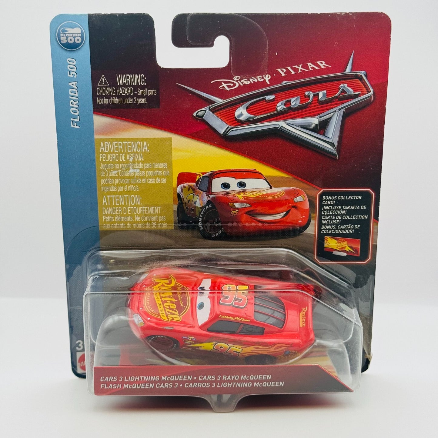 Disney Pixar Cars - CARS 3 LIGHTNING MCQUEEN COLLECTOR CARD 2018 - 1:55 Diecast