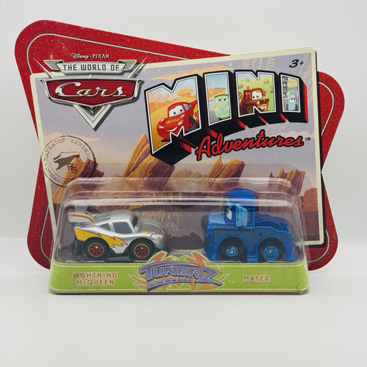 Disney Pixar Cars - Mini Adventures SILVER LIGHTNING McQUEEN & MATER - Tunerz