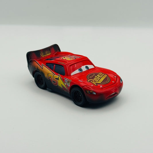 Disney Pixar Cars Toon- BURNT LIGHTNING MCQUEEN Rescue Squad Mater- 1:55 Diecast