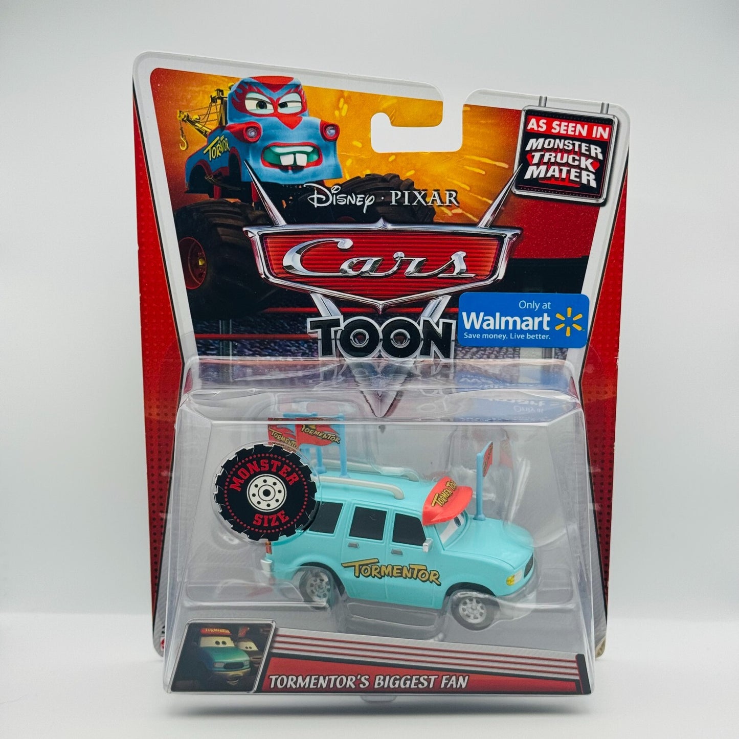 Disney Pixar Cars Toon TORMENTOR'S BIGGEST FAN Monster Truck Mater 1:55 Diecast