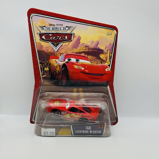 Disney Pixar Cars - TAR LIGHTNING McQUEEN World Of Cars 2008 - 1:55 Diecast TAPE