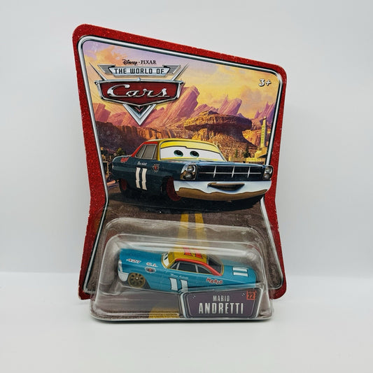 Disney Pixar Cars - MARIO ANDRETTI GOLD RIMS World Of Cars 2008 - 1:55 Diecast