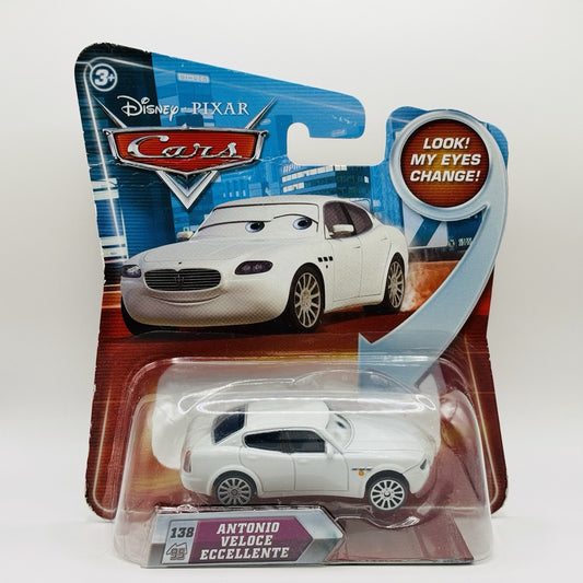 Disney Pixar Cars ANTONIO VELOCE ECCELLENTE LENTICULAR Eyes Change- 1:55 Diecast