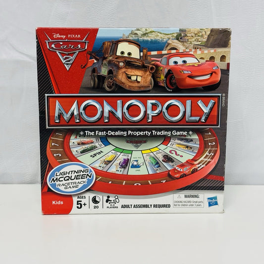 Disney Pixar Cars 2 - MONOPOLY GAME COMPLETE - HASBRO - 2011