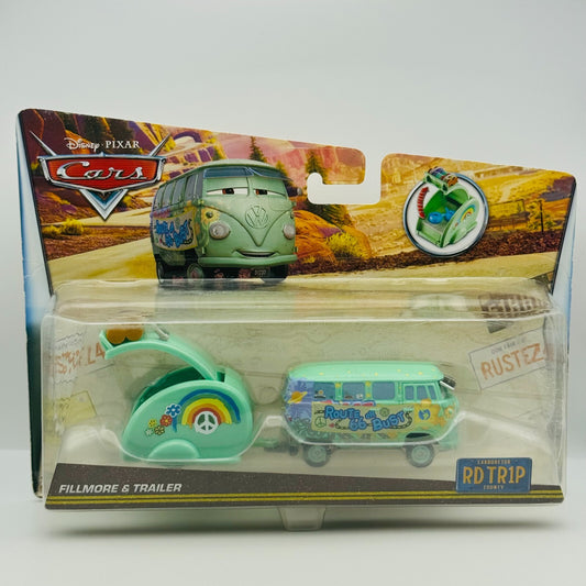 Disney Pixar Cars - ROAD TRIP FILLMORE & TRAILER RD TR1P - 1:55 Diecast *RARE*