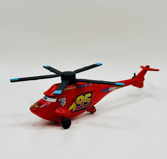 Disney Pixar Cars - TEAM McQUEEN HELICOPTER CARS 2 Custom - 1:55 Diecast