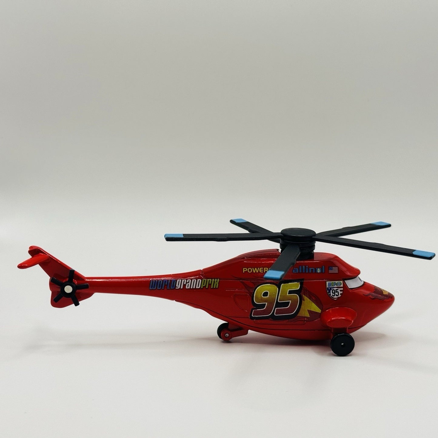 Disney Pixar Cars - TEAM McQUEEN HELICOPTER CARS 2 Custom - 1:55 Diecast