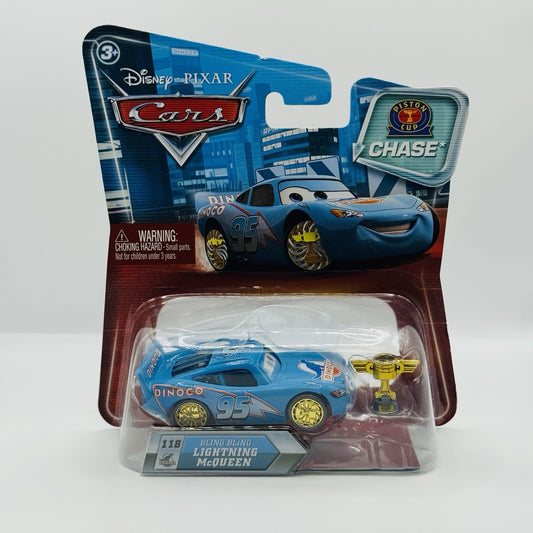 Disney Pixar Cars - CHASE BLING BLING MCQUEEN GOLD RIMS PISTON CUP 1:55 Diecast