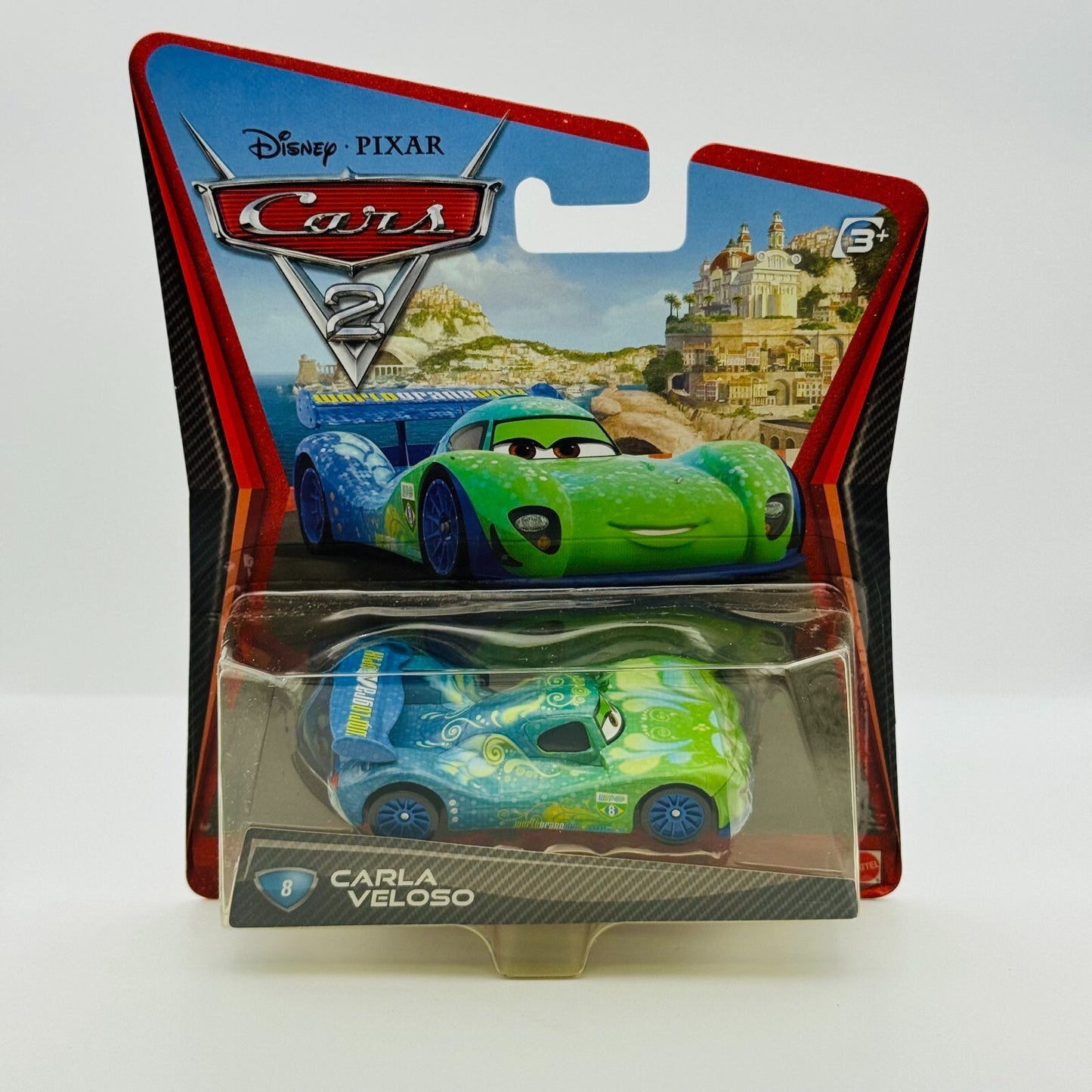 Disney Pixar Cars - CARLA VELOSO (BRAZIL #8) Cars 2 2011 - 1:55 Diecast