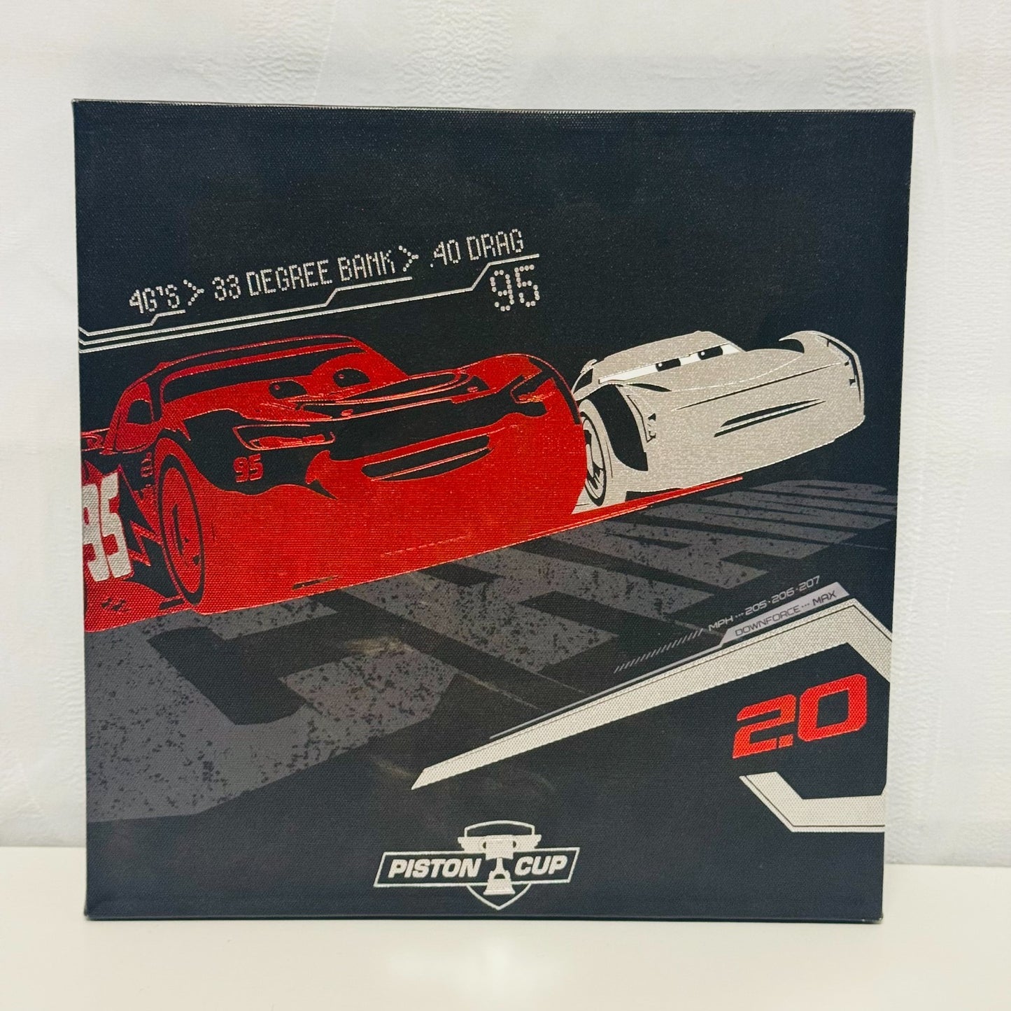 Disney Pixar Cars - WALL ART CANVAS PRINTS JACKSON STORM MCQUEEN - 1:55 Diecast