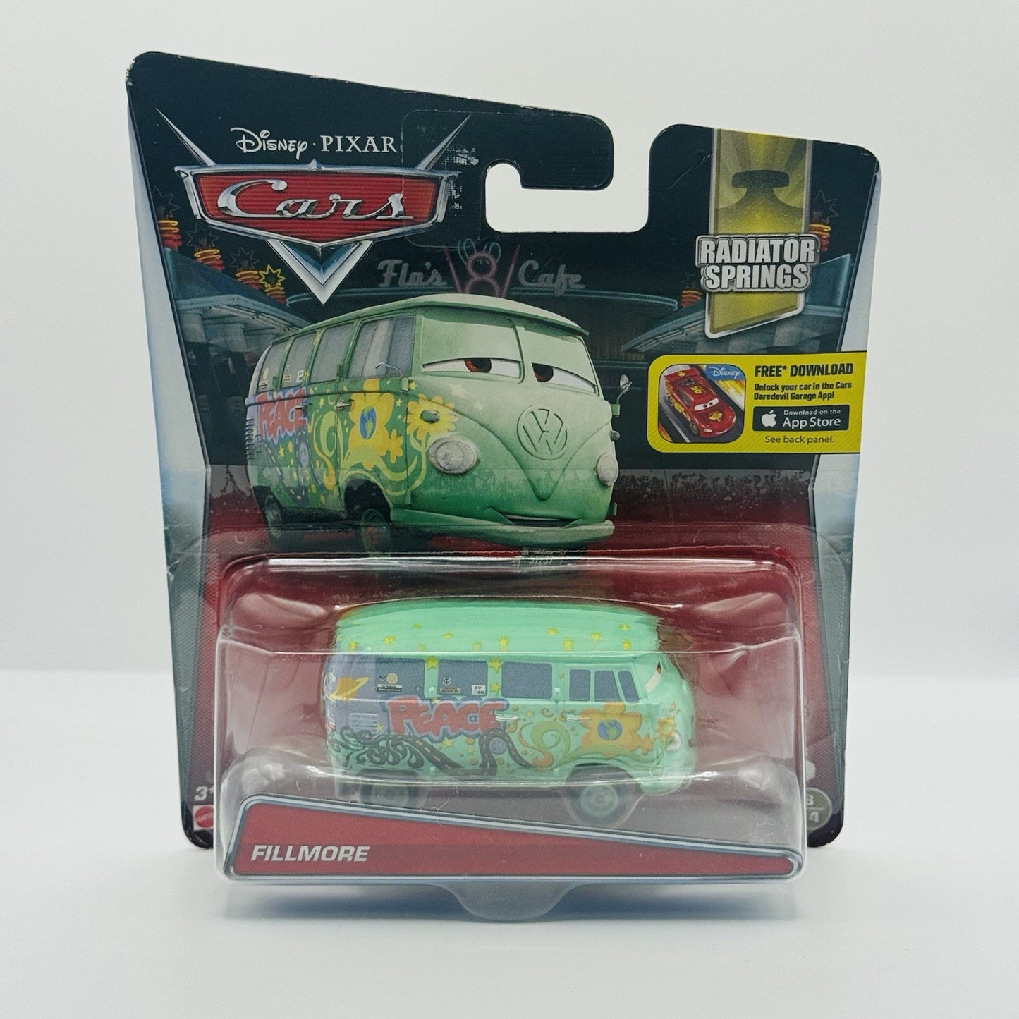 Disney Pixar Cars - FILLMORE Radiator Springs 8/14 2016 - 1:55 Diecast *TAPED*