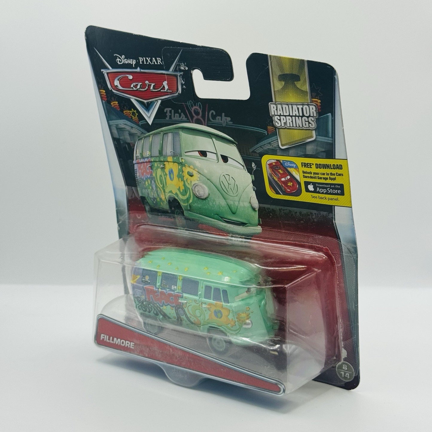 Disney Pixar Cars - FILLMORE Radiator Springs 8/14 2016 - 1:55 Diecast *TAPED*